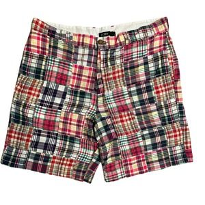 J. Crew Madras Plaid Field Shorts Men's 35" 100% Cotton (35 x 8) Patchwork